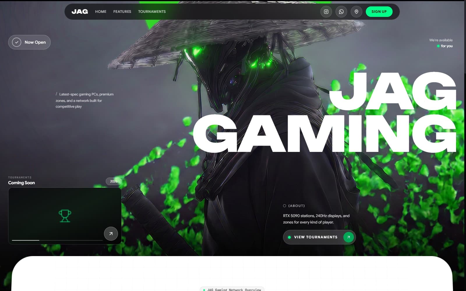 JAG Gaming — Esports Platform website design preview