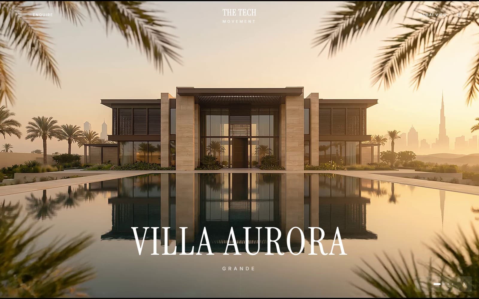Villa Aurora — Real Estate website design preview